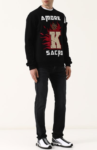 Текстильные кроссовки sorrento DOLCE & GABBANA, арт. CS1595/AH677, фото 2