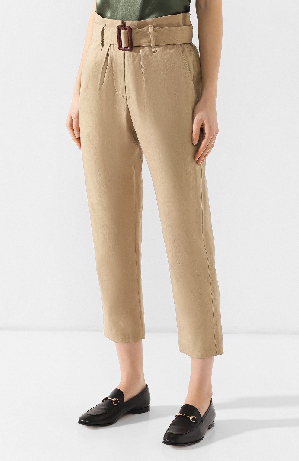 Брюки из смеси хлопка и льна BRUNELLO CUCINELLI, арт. MF579P6901, фото 3