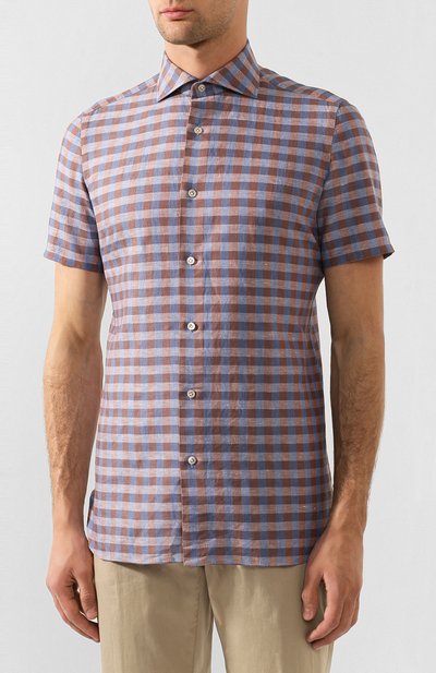 Рубашка изо льна и хлопка LUIGI BORRELLI, арт. EV08/NAND0 SS/TS9191, фото 3