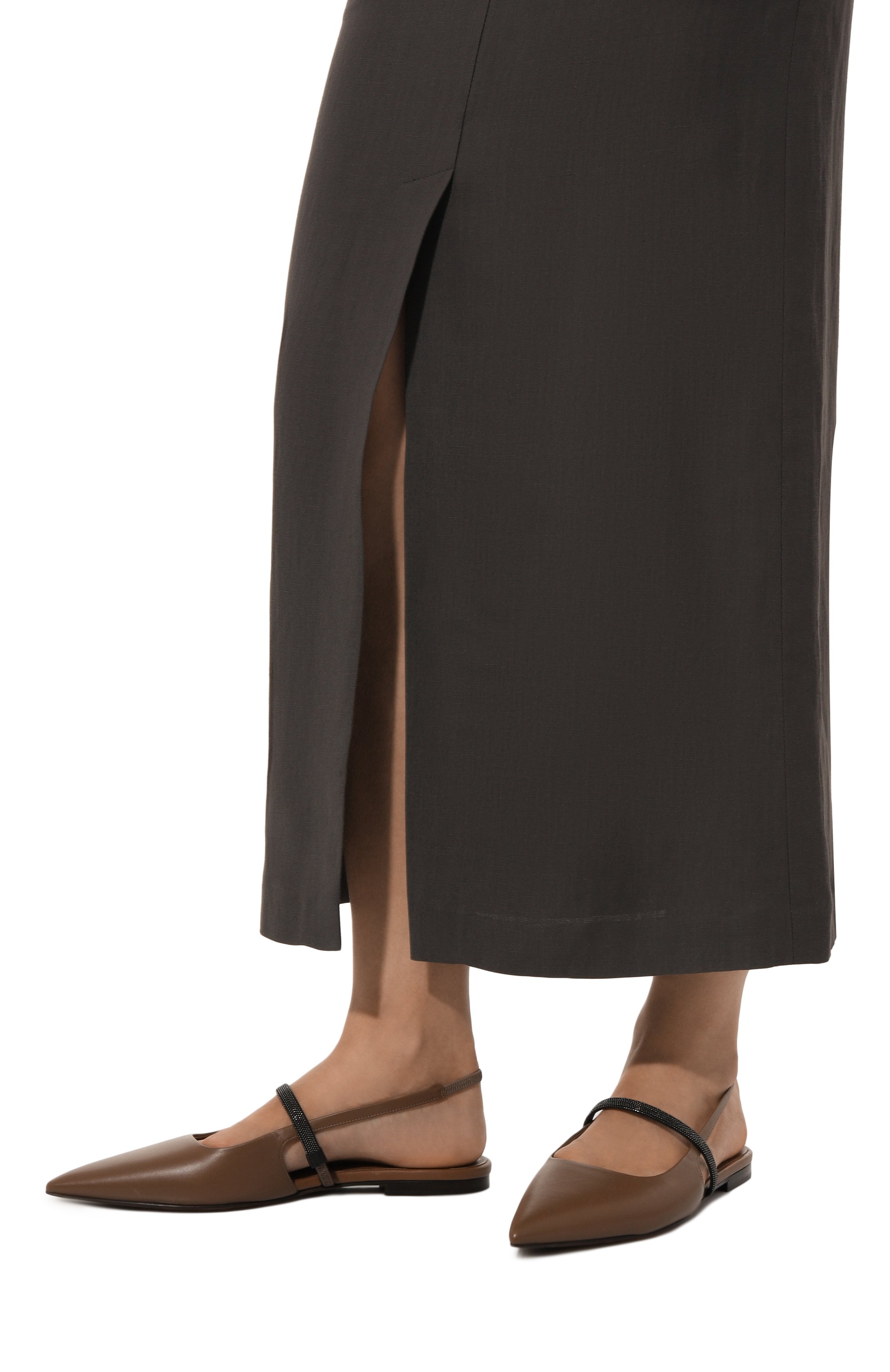 Кожаные балетки BRUNELLO CUCINELLI, арт. MZSKCB1289, фото 3