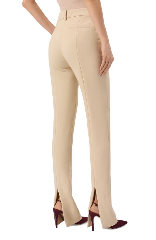 Брюки из вискозы Sportmax FETTA Кремовый  FETTA Фото 4