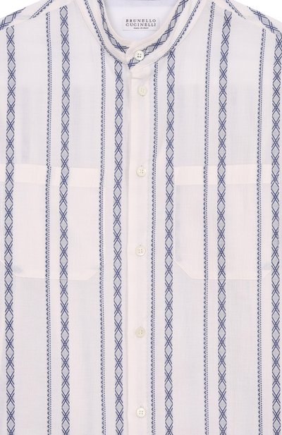 Хлопковая рубашка BRUNELLO CUCINELLI, арт. BA687C330A, фото 3