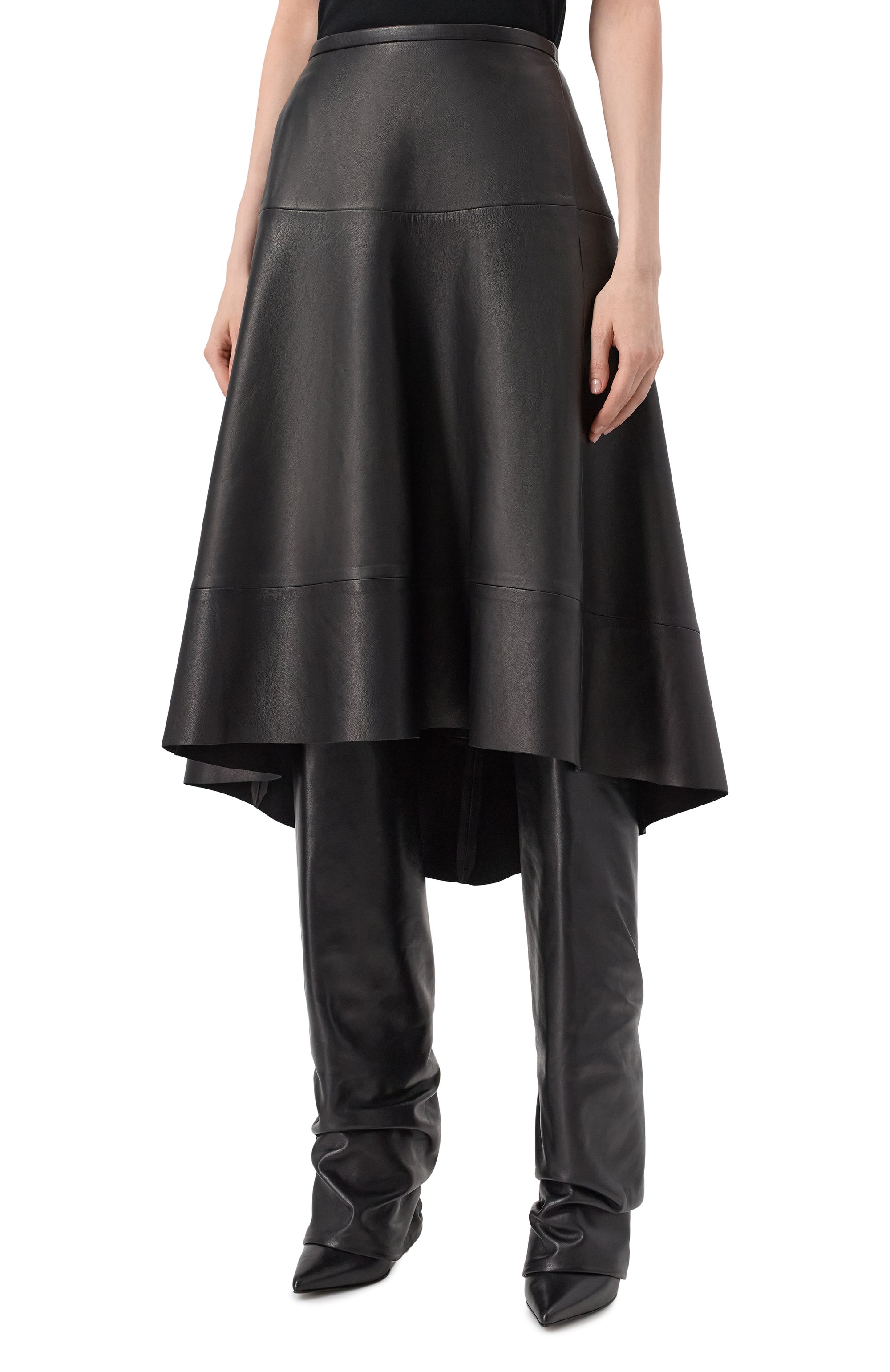 Кожаная юбка BATS черного цвета по цене 65000 руб., арт. FW22_S_2201, фото 3 Кожаная юбка BATS, арт. FW22_S_2201, фото 3