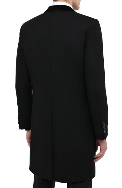 Шерстяное пальто DOLCE & GABBANA черного цвета по цене 239500 руб., арт. G007ST/HUMJ2, фото 4 Шерстяное пальто DOLCE & GABBANA, арт. G007ST/HUMJ2, фото 4