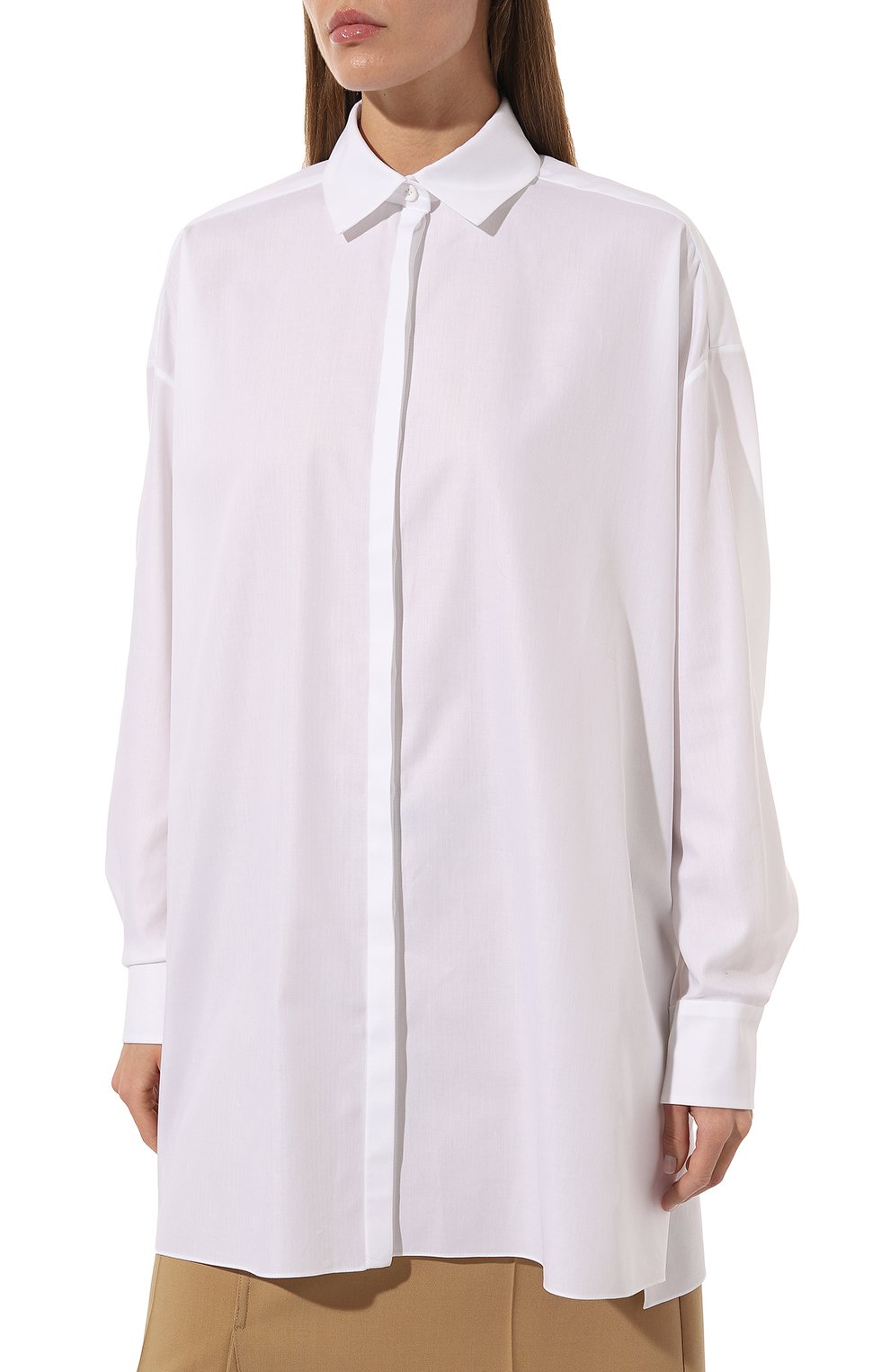 Хлопковая рубашка CHAPURIN белого цвета по цене 38250 руб., арт. BL/16634/27882-м/SS 23, фото 3 Хлопковая рубашка CHAPURIN, арт. BL/16634/27882-м/SS 23, фото 3