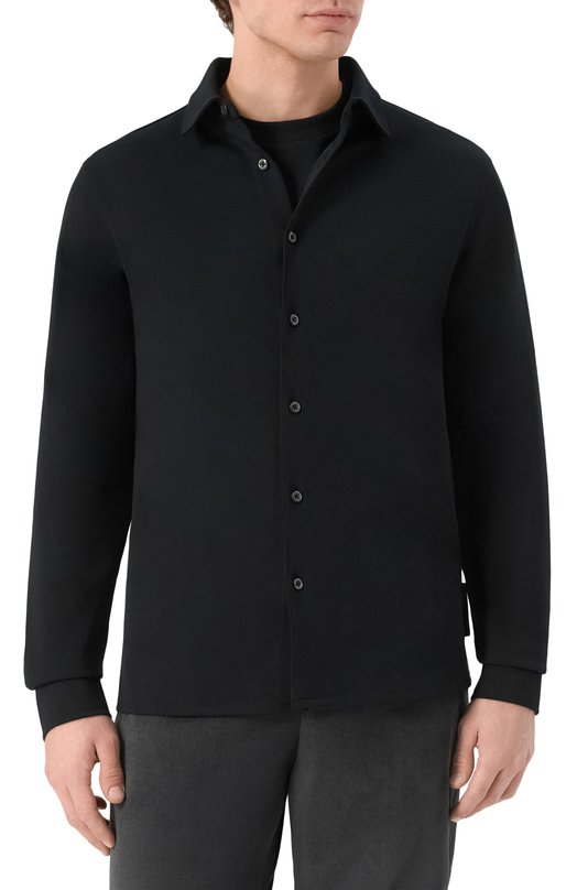 Хлопковая рубашка Bogner 58171046 Чёрный  58171046 Фото 3