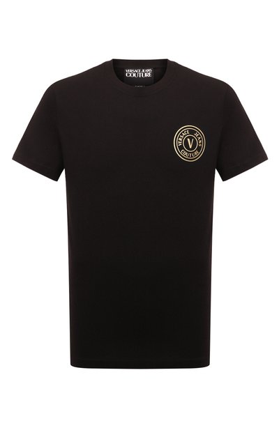 Хлопковая футболка VERSACE JEANS COUTURE, арт. 76GAHT02/CJ00T, фото 1