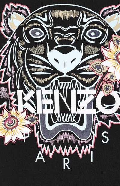 Хлопковая футболка KENZO черного цвета по цене 12100 руб., арт. F962TS8124Y0, фото 5 Хлопковая футболка KENZO, арт. F962TS8124Y0, фото 5