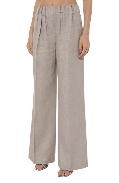 Льняные брюки BRUNELLO CUCINELLI, арт. MH567P8539, фото 3