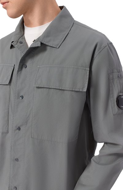 Хлопковая рубашка C.P. COMPANY серого цвета по цене 46350 руб., арт. 20CM0S237A/005691G, фото 5 Хлопковая рубашка C.P. COMPANY, арт. 20CM0S237A/005691G, фото 5