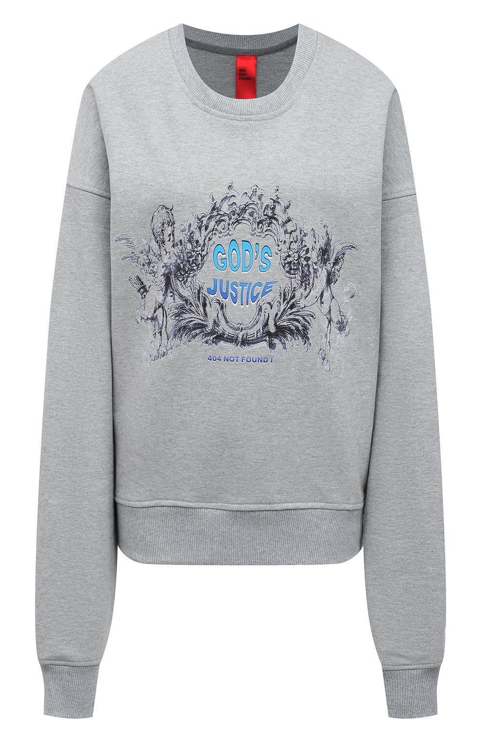 Хлопковый свитшот 404 NOT FOUND | серого цвета по цене 17700 руб., арт. 700404, фото 1 Хлопковый свитшот 404 NOT FOUND |, арт. 700404, фото 1