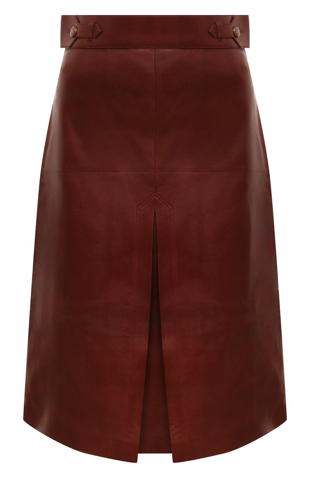 Кожаная юбка GUCCI бордового цвета по цене 518500 руб., арт. 766322/XN336, фото 1 Кожаная юбка GUCCI, арт. 766322/XN336, фото 1
