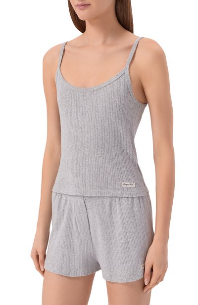 Хлопковый топ SPORTY AND RICH серого цвета по цене 12150 руб., арт. T011076326GY03, фото 3 Хлопковый топ SPORTY AND RICH, арт. T011076326GY03, фото 3