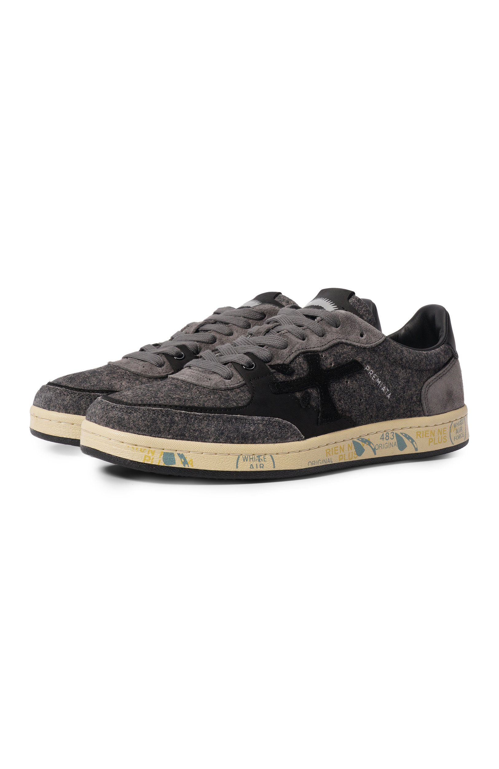 Замшевые кеды bskt clay PREMIATA серого цвета по цене 37550 руб., арт. BSKTCLAY/VAR 8713, фото 1 Замшевые кеды bskt clay PREMIATA, арт. BSKTCLAY/VAR 8713, фото 1