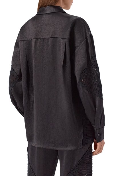 Рубашка YUZEFI, арт. LUMI-ACETATE CR0CHET SHIRT/SATEEN, фото 4