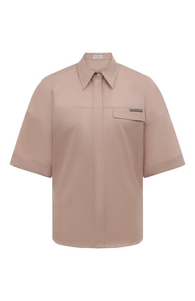 Женская хлопковая рубашка BRUNELLO CUCINELLI, арт. 221M0091ME616