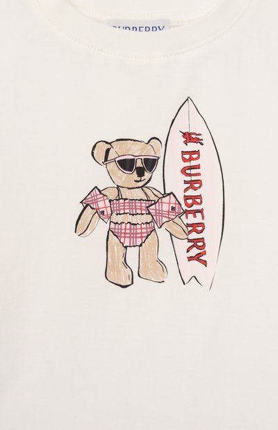 Хлопковая футболка BURBERRY, арт. 8121278, фото 3