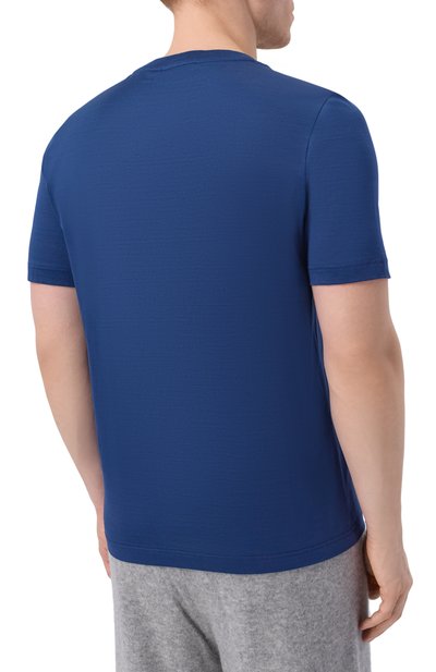 Хлопковая футболка GRAN SASSO синего цвета по цене 18200 руб., арт. 60196/74007, фото 4 Хлопковая футболка GRAN SASSO, арт. 60196/74007, фото 4