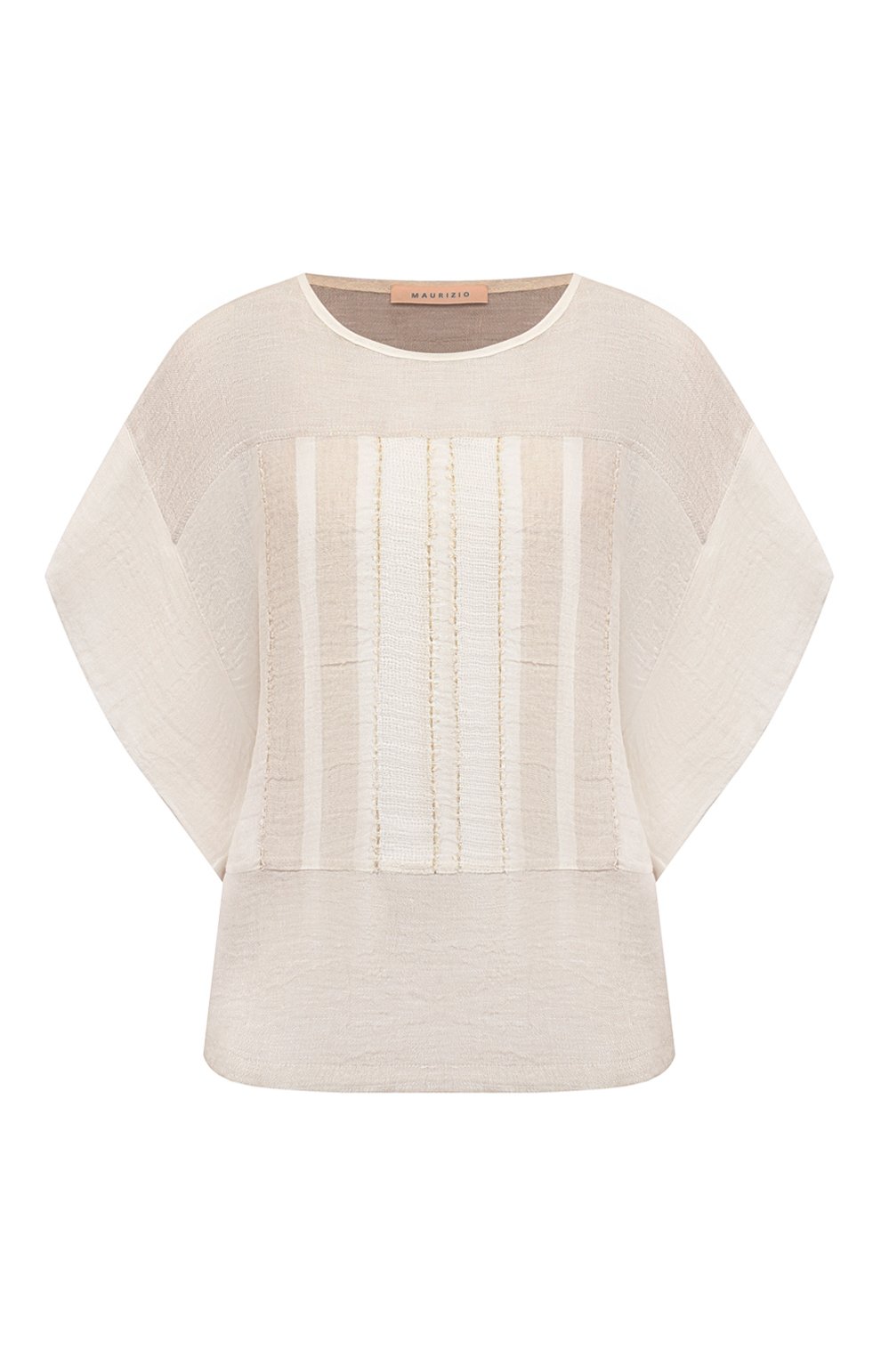 Льняная блузка MAURIZIO кремового цвета по цене 28500 руб., арт. MZS4W08311677, фото 1 Льняная блузка MAURIZIO, арт. MZS4W08311677, фото 1