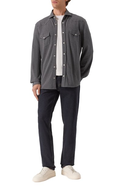 Хлопковая рубашка BRUNELLO CUCINELLI, арт. ME8546666, фото 2