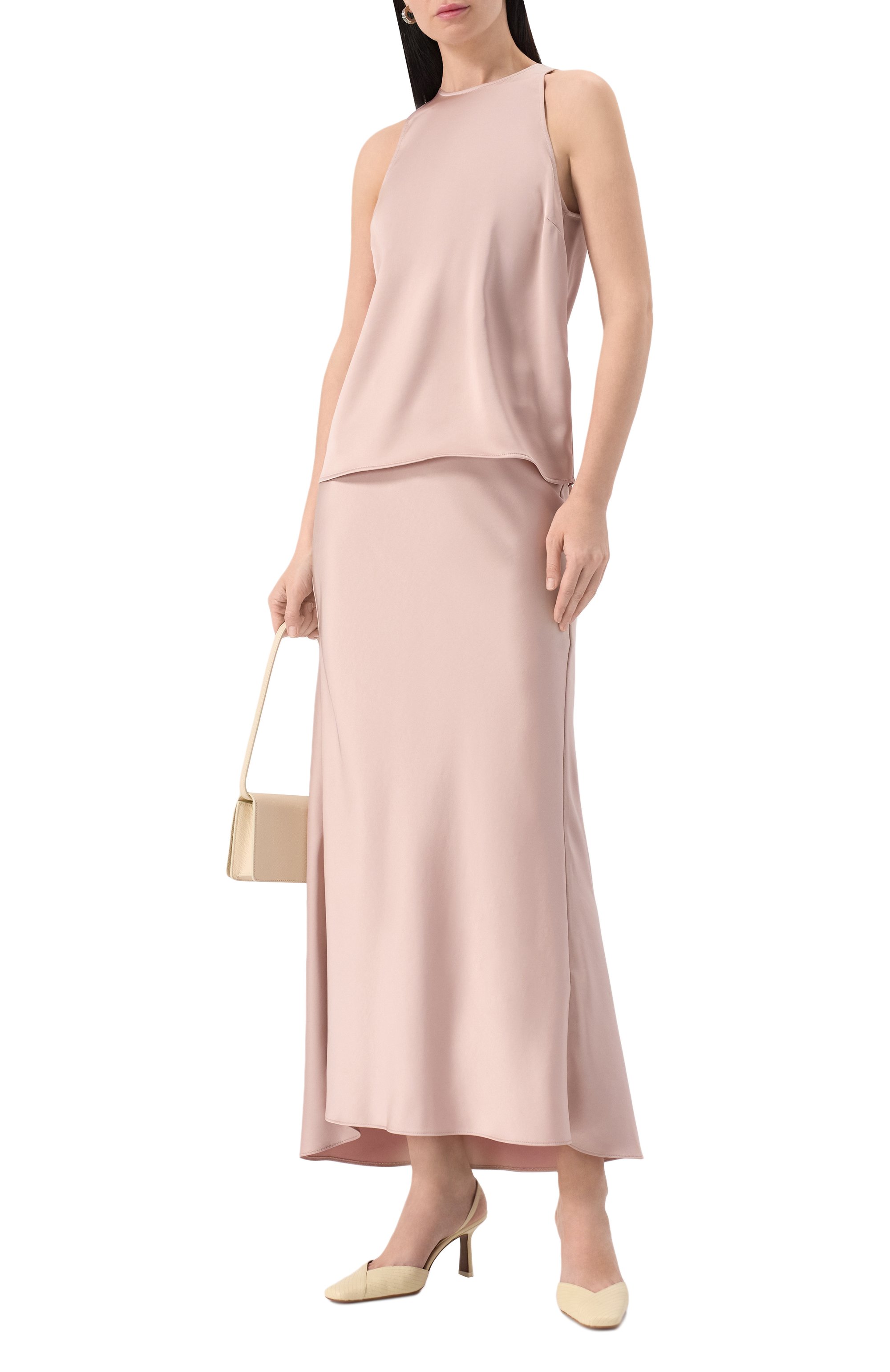 Атласная юбка LIU JO розового цвета по цене 29790 руб., арт. CA5279T2956, фото 2 Атласная юбка LIU JO, арт. CA5279T2956, фото 2