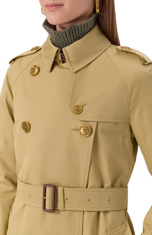 Хлопковый тренч Burberry 8111152 Бежевый  8111152 Фото 5
