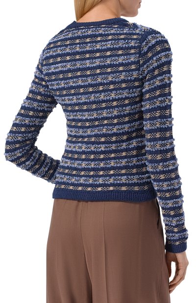 Кардиган из хлопка и вискозы MVST синего цвета по цене 182000 руб., арт. M26.2PW.K218/Y004, фото 4 Кардиган из хлопка и вискозы MVST, арт. M26.2PW.K218/Y004, фото 4