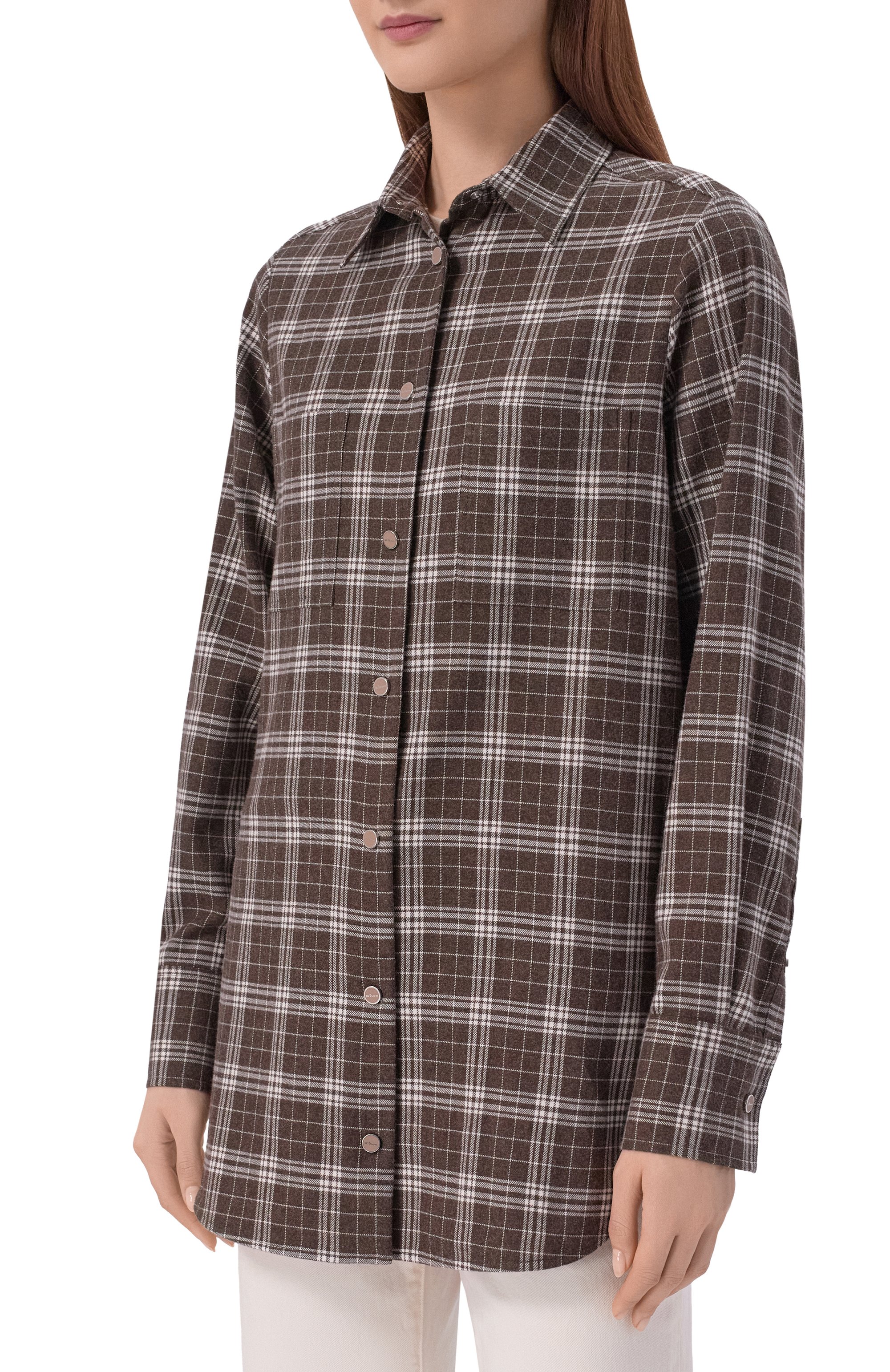 Хлопковая рубашка KITON коричневого цвета по цене 114000 руб., арт. D52445H09062, фото 3 Хлопковая рубашка KITON, арт. D52445H09062, фото 3
