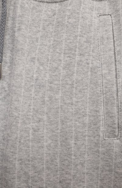 Хлопковые джоггеры BRUNELLO CUCINELLI светло-серого цвета по цене 55700 руб., арт. BM833E349C, фото 3 Хлопковые джоггеры BRUNELLO CUCINELLI, арт. BM833E349C, фото 3