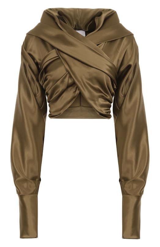 Атласная блузка Giuseppe di Morabito 04SST0312 04422 Хаки 04SST0312 04422