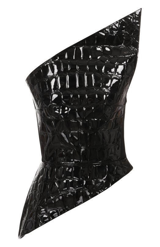 Кожаный топ David Koma PF25DK19T Чёрный PF25DK19T