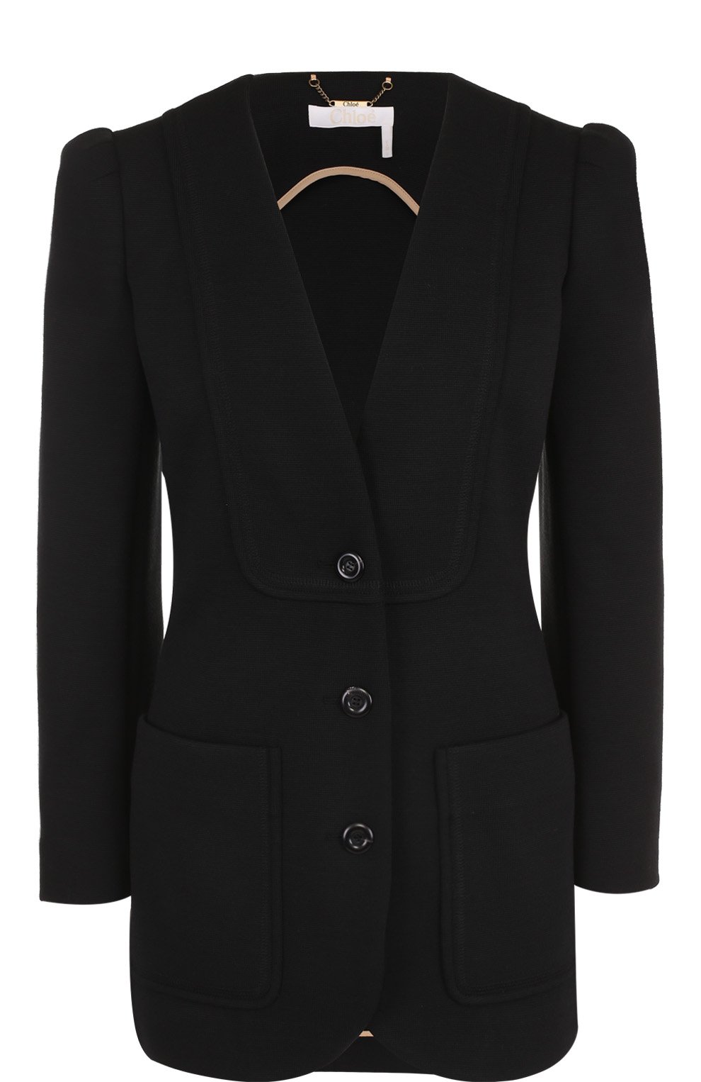 Удлиненный приталенный жакет с рукавом-фонарик CHLOÉ, арт. 17AJV09-17A083, фото 1