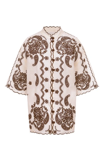 Женская льняная блузка ZIMMERMANN, арт. 3287TSS253