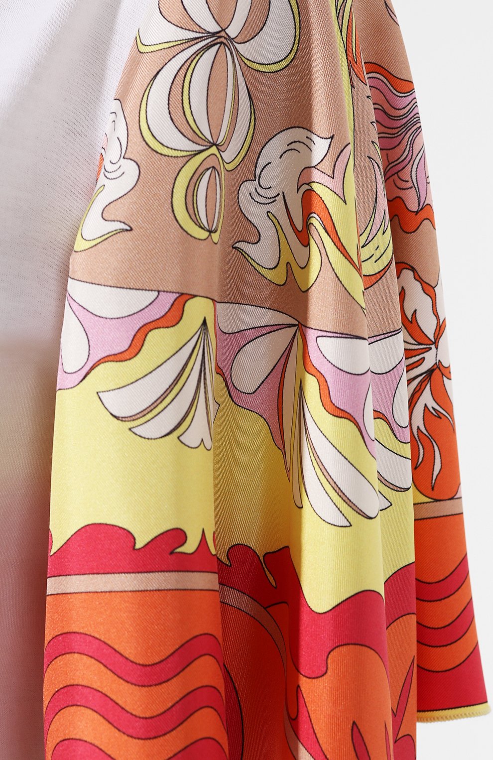 Футболка из смеси хлопка и шелка EMILIO PUCCI белого цвета по цене 39950 руб., арт. 0EJP10/0E988, фото 5 Футболка из смеси хлопка и шелка EMILIO PUCCI, арт. 0EJP10/0E988, фото 5