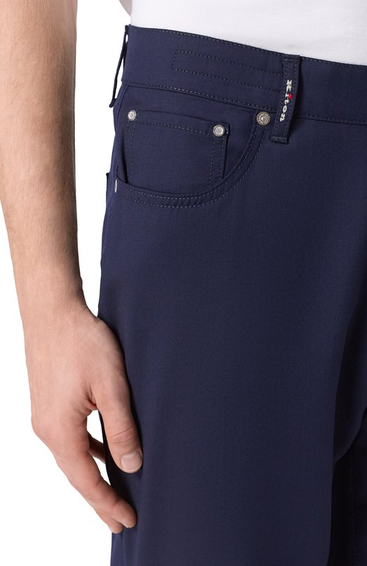 Шерстяные брюки Kiton UPR005LK0127H05 Синий  UPR005LK0127H05 Фото 5