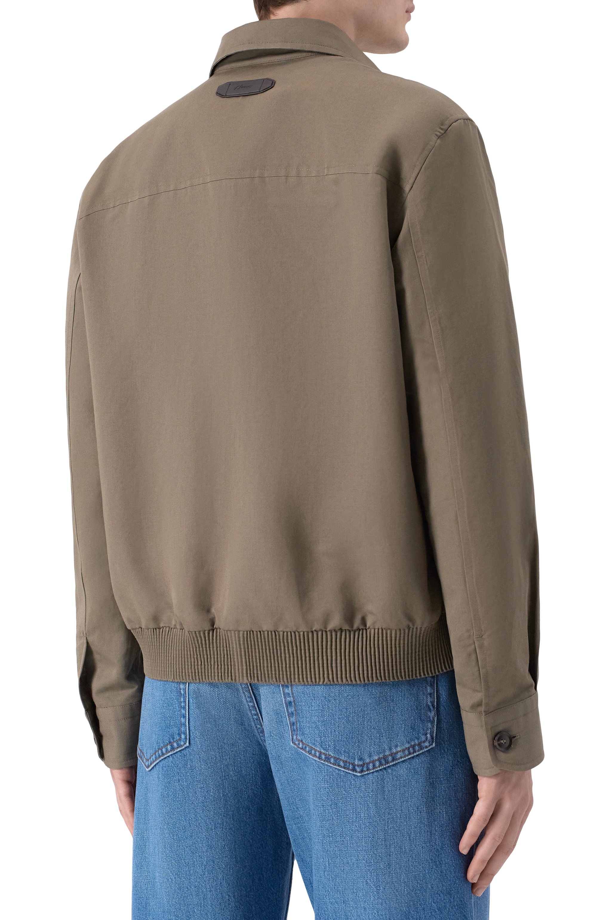 Бомбер изо льна и хлопка BRIONI, арт. SLWF0L/PA106, фото 4