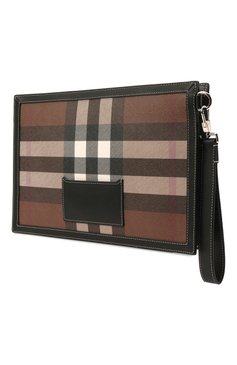 Мужская клатч BURBERRY коричневого цвета, арт. 8050829 | Фото 4 (Размер: medium; Региональные ограничения белый список (Axapta Mercury): Не проставлено; Материал сплава: Проставлено; Драгоценные камни: Проставлено; Материал: Экокожа)