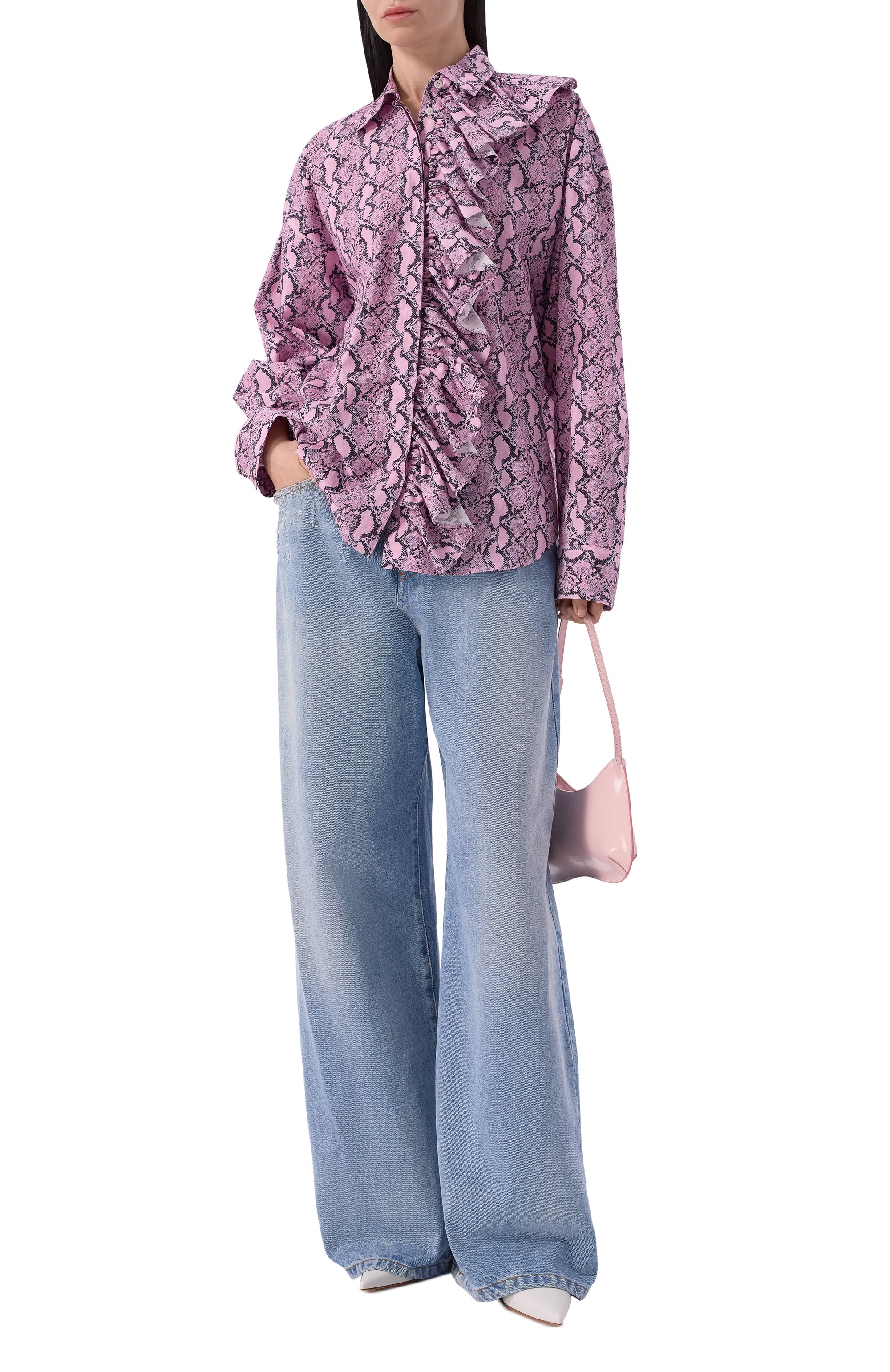 Хлопковая рубашка MSGM, арт. 4042MDE08/267352, фото 2