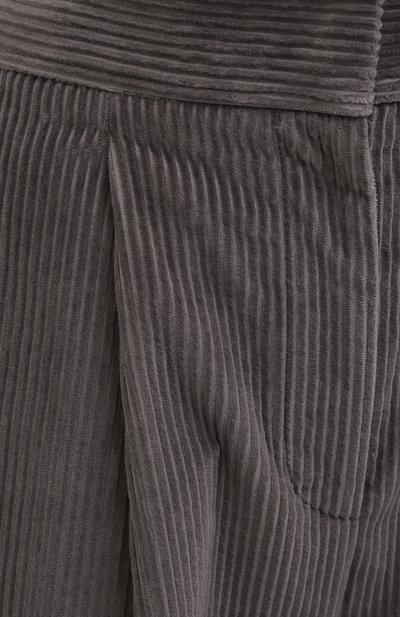 Вельветовые брюки BRUNELLO CUCINELLI серого цвета по цене 106500 руб., арт. MP180P7349, фото 5 Вельветовые брюки BRUNELLO CUCINELLI, арт. MP180P7349, фото 5