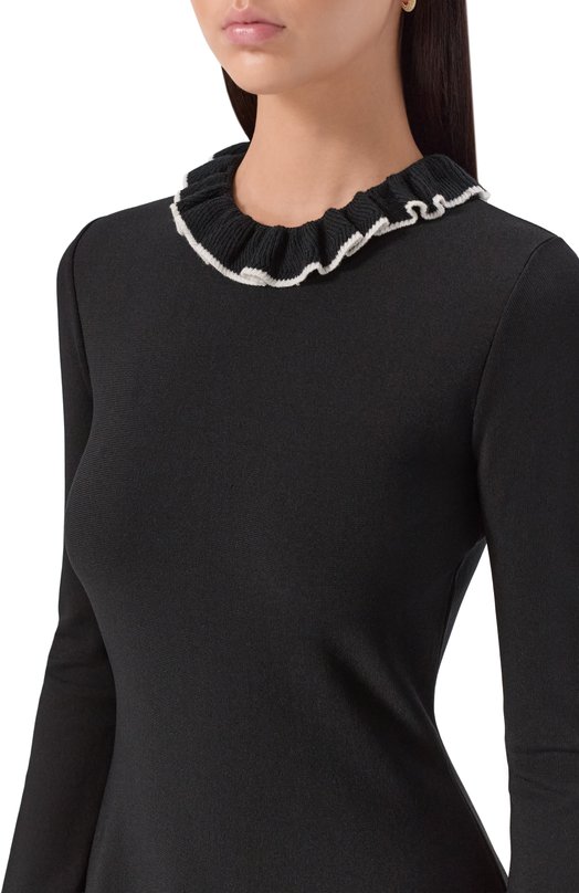 Платье из вискозы Valentino 7B3KD13Y9K5 Чёрный  7B3KD13Y9K5 Фото 5