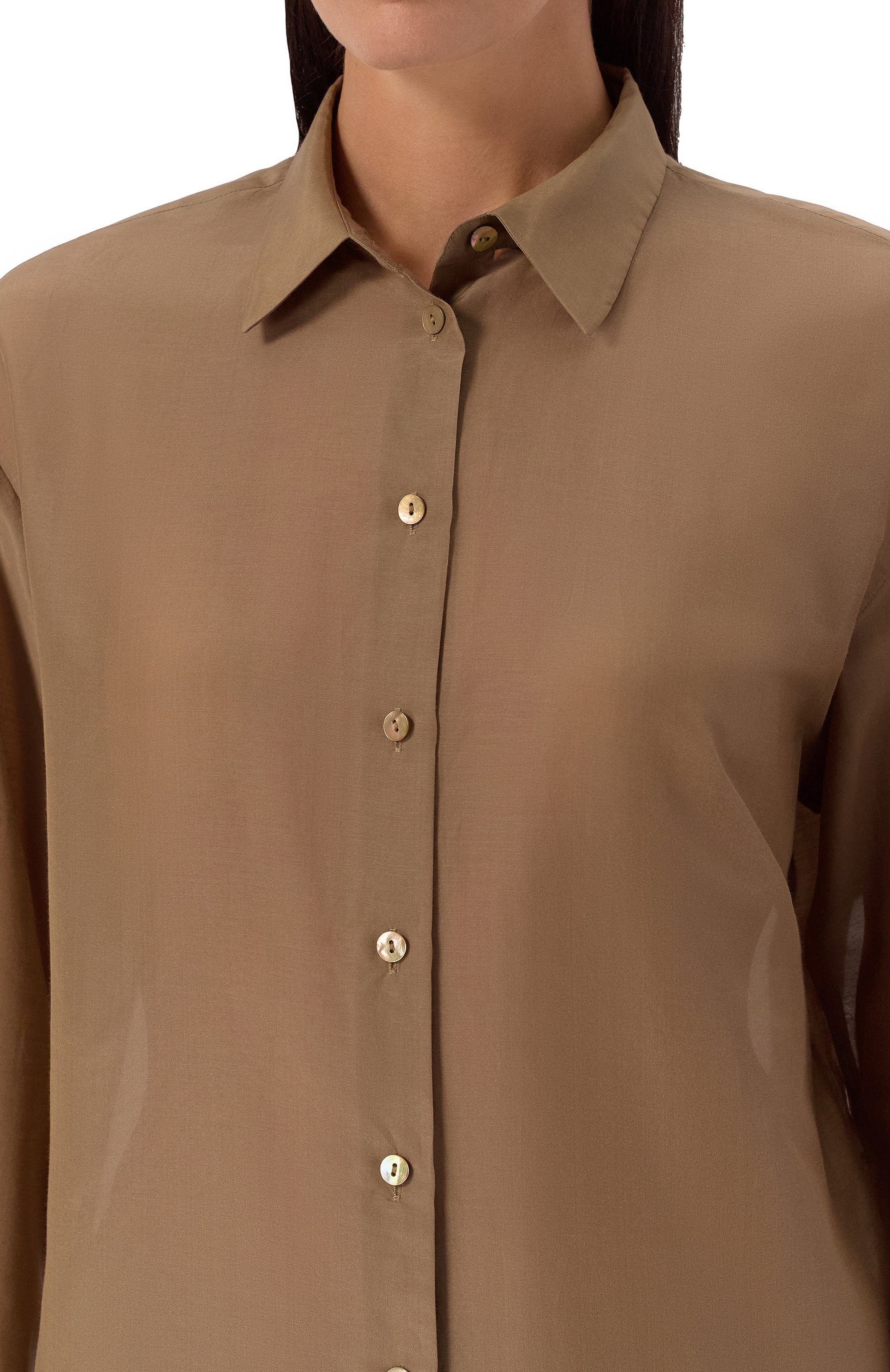 Рубашка из хлопка и шелка 12 STOREEZ, арт. 131507, фото 5