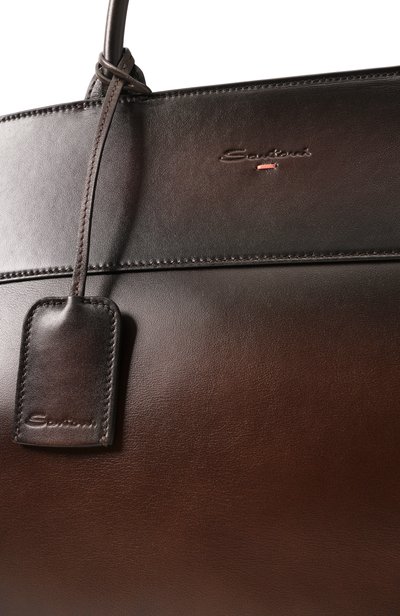 Сумка SANTONI темно-коричневого цвета по цене 365000 руб., арт. UIBGA3110DB-HVPL, фото 5 Сумка SANTONI, арт. UIBGA3110DB-HVPL, фото 5