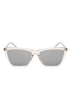 Женские солнцезащитные очки SAINT LAURENT прозрачного цвета, арт. SL 737 MICA THIN 004 | Фото 3 (Региональные ограничения белый список (Axapta Mercury): Не проставлено; Нос: Не проставлено; Тип очков: С/з; Материал: Пластик; Оптика Гендер: оптика-женское; Очки форма: Прямоугольные)
