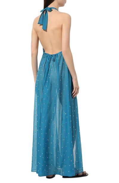 Платье из хлопка и шелка OSEREE голубого цвета по цене 99500 руб., арт. GLS238, фото 4 Платье из хлопка и шелка OSEREE, арт. GLS238, фото 4