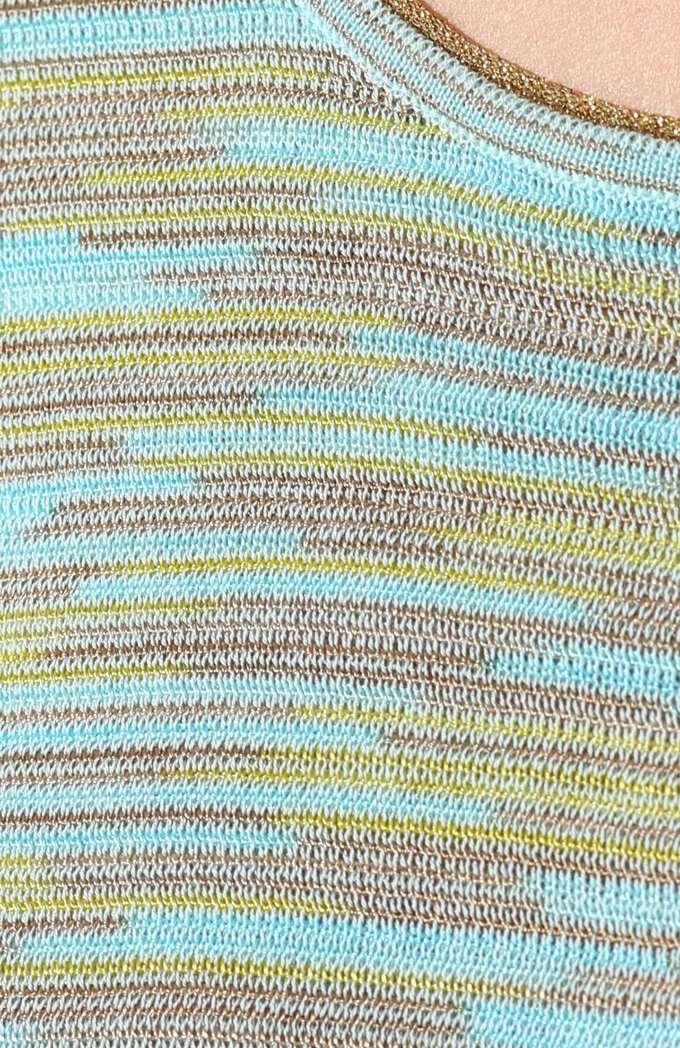 Платье из смеси вискозы и хлопка M MISSONI бирюзового цвета по цене 49950 руб., арт. 2DG00114/2K000I, фото 5 Платье из смеси вискозы и хлопка M MISSONI, арт. 2DG00114/2K000I, фото 5
