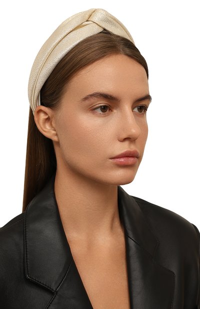 Ободок для волос PANFIL золотого цвета по цене 12000 руб., арт. 11G-BND-U, фото 2 Ободок для волос PANFIL, арт. 11G-BND-U, фото 2