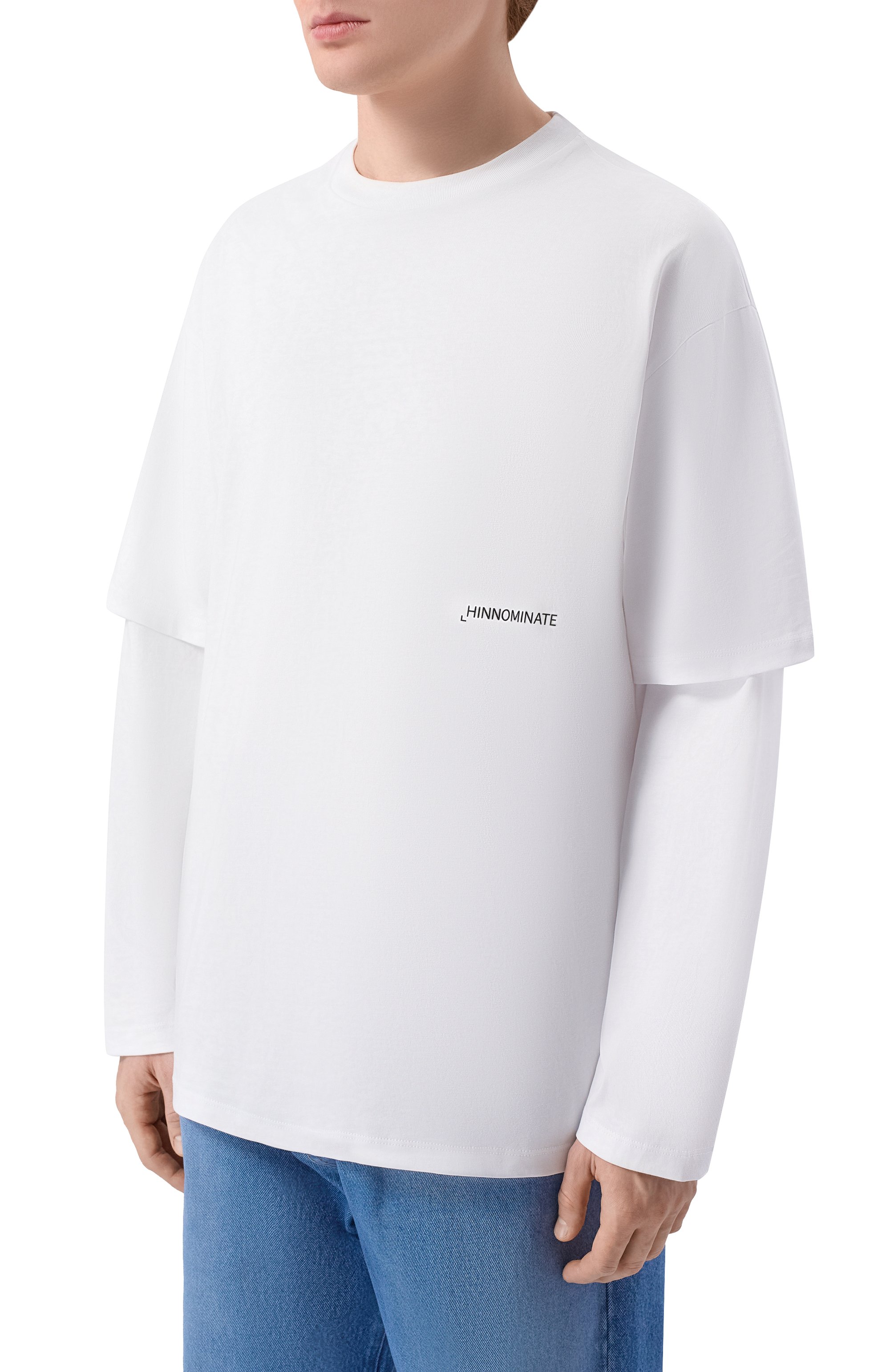 Хлопковый лонгслив HINNOMINATE, арт. HMABM01575, фото 3