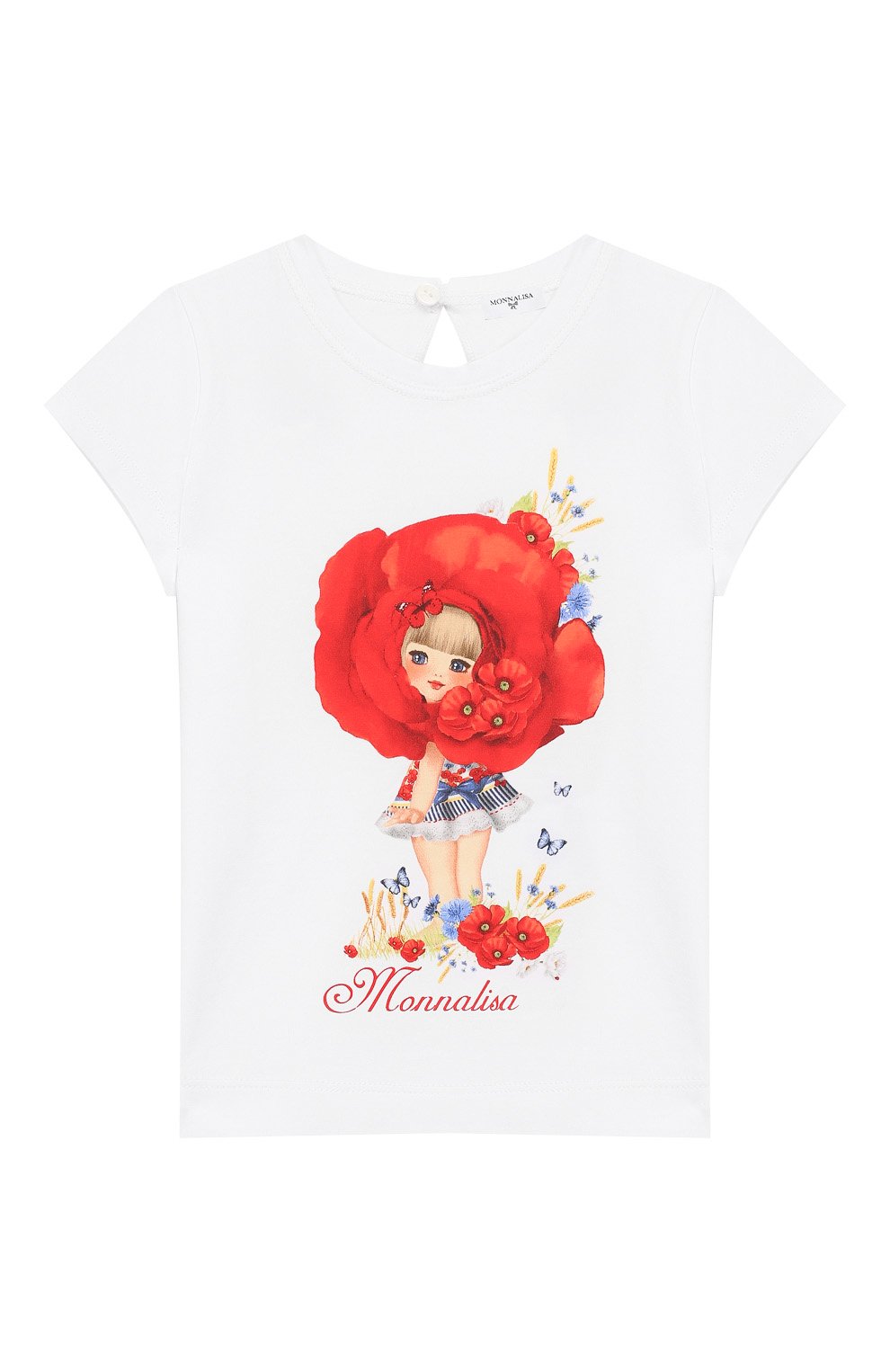 Хлопковая футболка MONNALISA, арт. 313605SD, фото 1