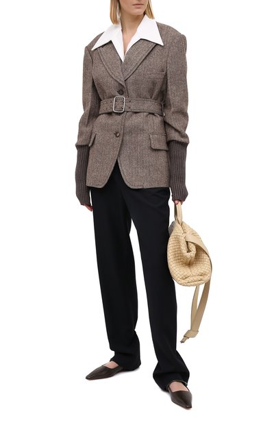 Шерстяной жакет CHLOÉ коричневого цвета по цене 286500 руб., арт. CHC20WVE23078, фото 2 Шерстяной жакет CHLOÉ, арт. CHC20WVE23078, фото 2