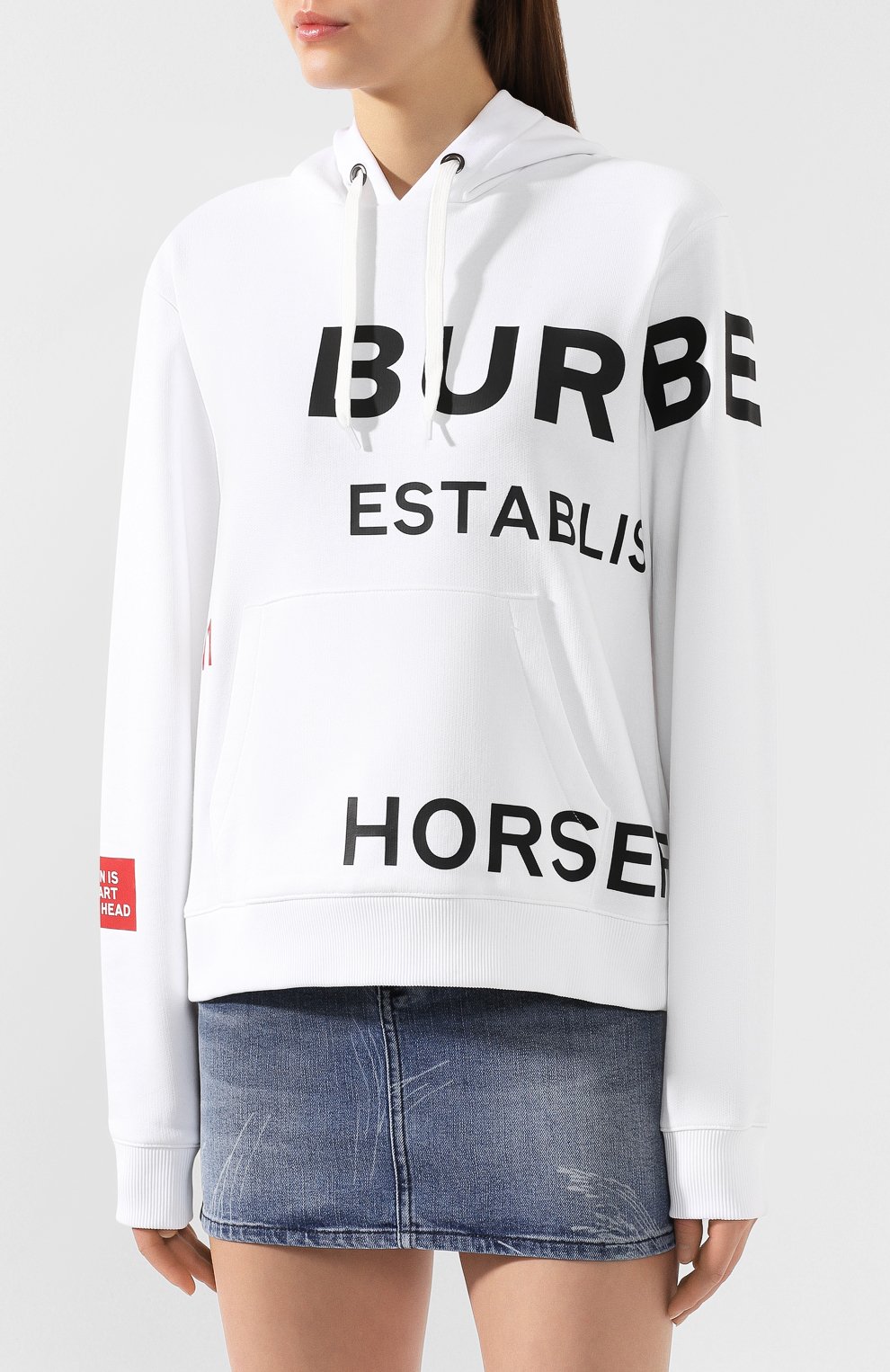 Хлопковое худи BURBERRY белого цвета по цене 78050 руб., арт. 8017166, фото 3 Хлопковое худи BURBERRY, арт. 8017166, фото 3